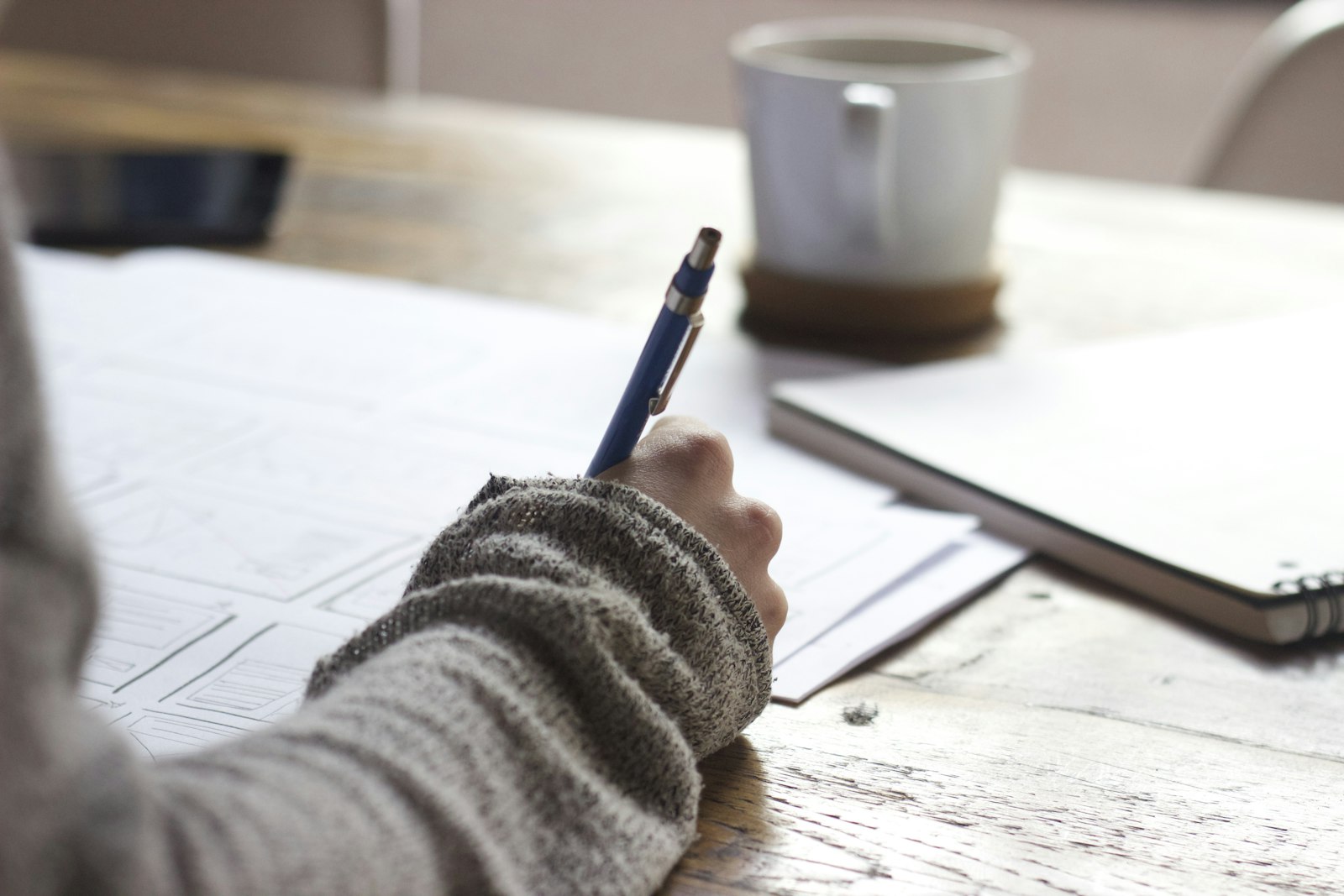 Student planning study abroad documents and applications